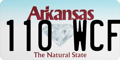 AR license plate 110WCF