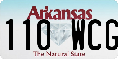 AR license plate 110WCG