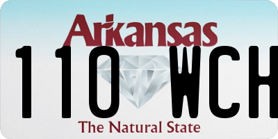 AR license plate 110WCH