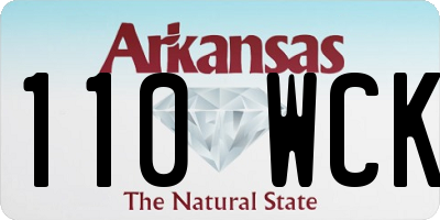 AR license plate 110WCK