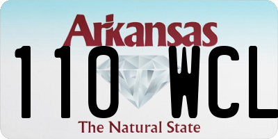 AR license plate 110WCL