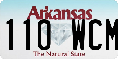 AR license plate 110WCM