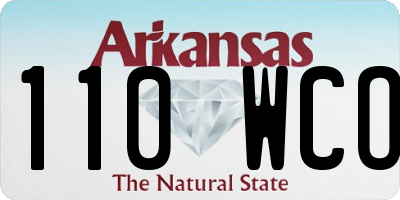AR license plate 110WCO