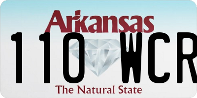 AR license plate 110WCR