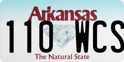 AR license plate 110WCS