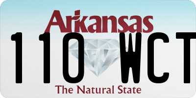 AR license plate 110WCT