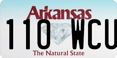 AR license plate 110WCU