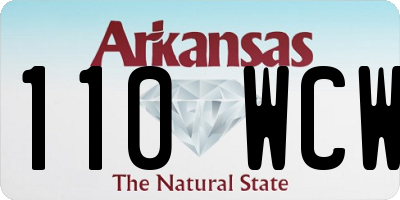 AR license plate 110WCW