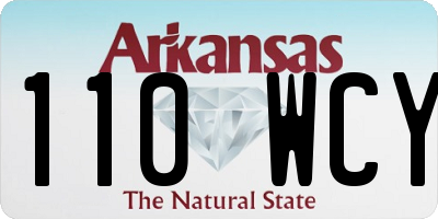 AR license plate 110WCY