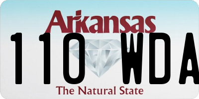 AR license plate 110WDA
