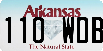 AR license plate 110WDB