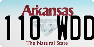 AR license plate 110WDD
