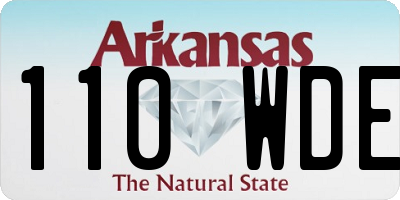 AR license plate 110WDE