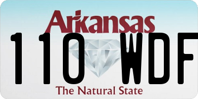 AR license plate 110WDF
