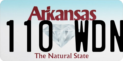 AR license plate 110WDN