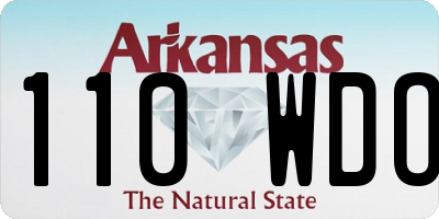 AR license plate 110WDO
