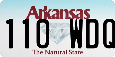 AR license plate 110WDQ