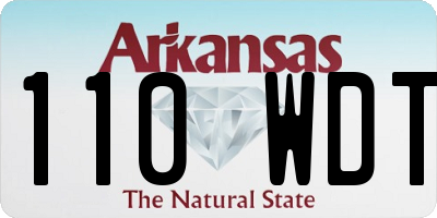 AR license plate 110WDT