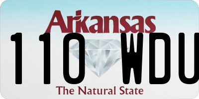 AR license plate 110WDU