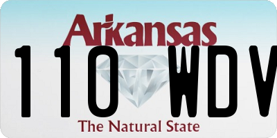 AR license plate 110WDV