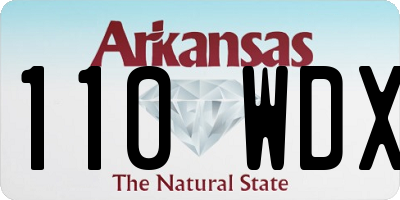AR license plate 110WDX