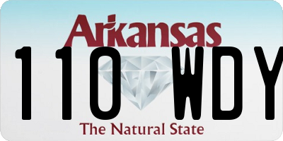AR license plate 110WDY