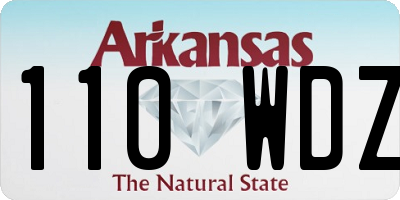 AR license plate 110WDZ