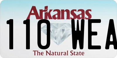 AR license plate 110WEA