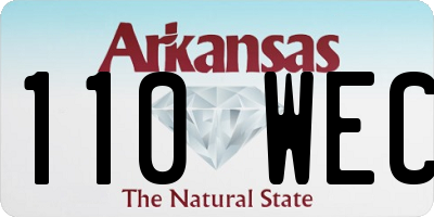 AR license plate 110WEC