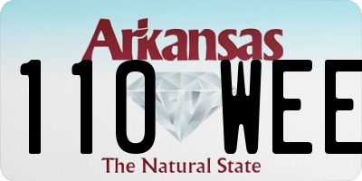 AR license plate 110WEE