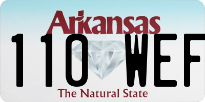 AR license plate 110WEF