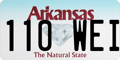AR license plate 110WEI