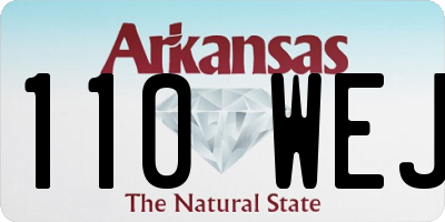 AR license plate 110WEJ