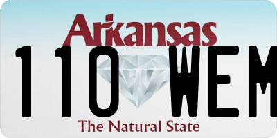 AR license plate 110WEM