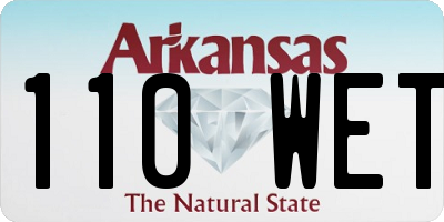 AR license plate 110WET
