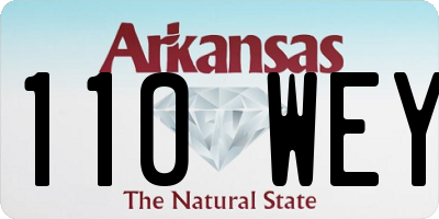 AR license plate 110WEY