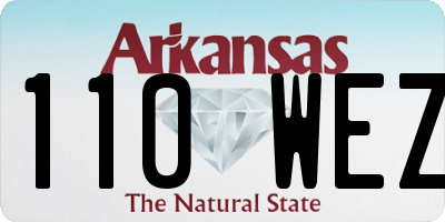 AR license plate 110WEZ
