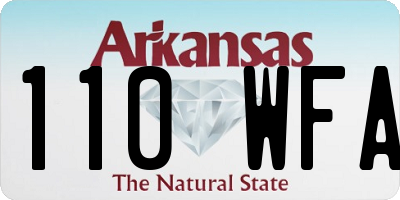 AR license plate 110WFA