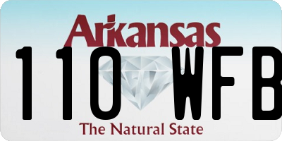 AR license plate 110WFB