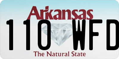 AR license plate 110WFD
