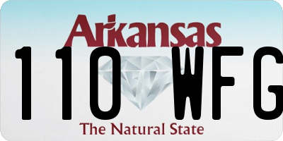 AR license plate 110WFG