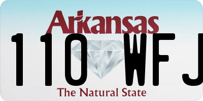 AR license plate 110WFJ