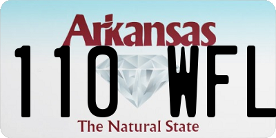 AR license plate 110WFL