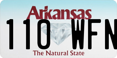 AR license plate 110WFN