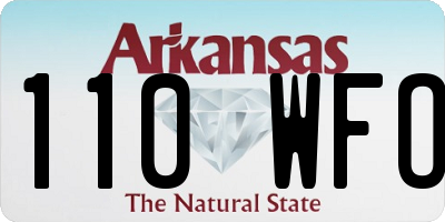 AR license plate 110WFO
