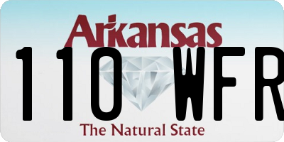 AR license plate 110WFR