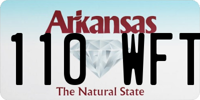 AR license plate 110WFT