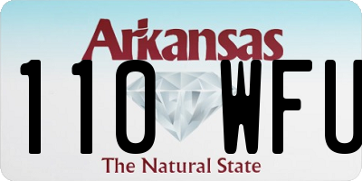 AR license plate 110WFU