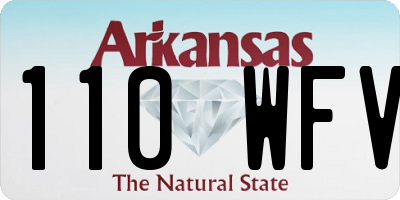 AR license plate 110WFV
