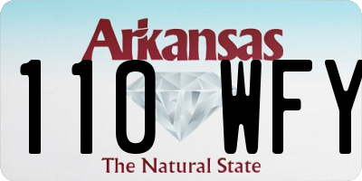AR license plate 110WFY
